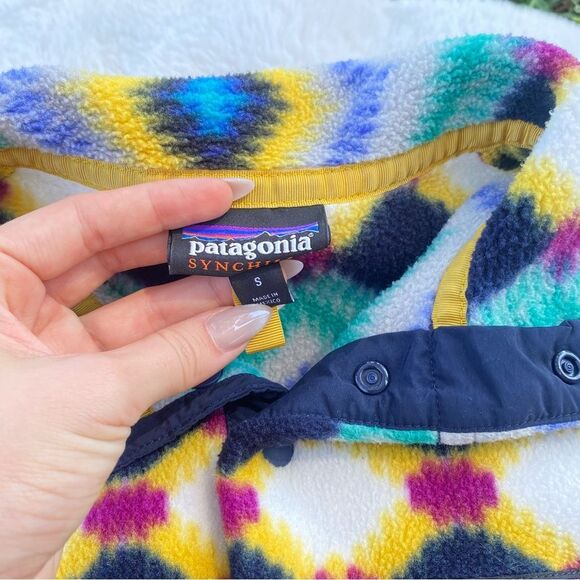 Patagonia Timber Twist Synchilla Snap-T Fleece Pullover Sz. S - Picture 2 of 7